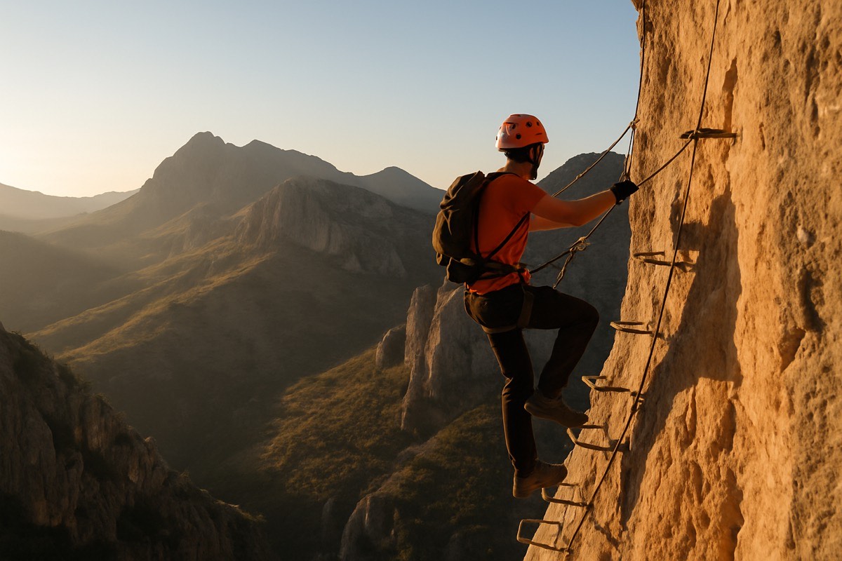 Escalada Vía Ferrata en la Finca Almejí